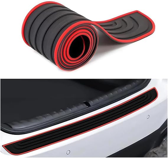 Car Rear Bumper Protector, for MG HS 2018-2023 2024 Anti-scratch Bumper Protector Cover Door Sill Kick Scuff Pedal Accessories,(104cm-9cm)-B