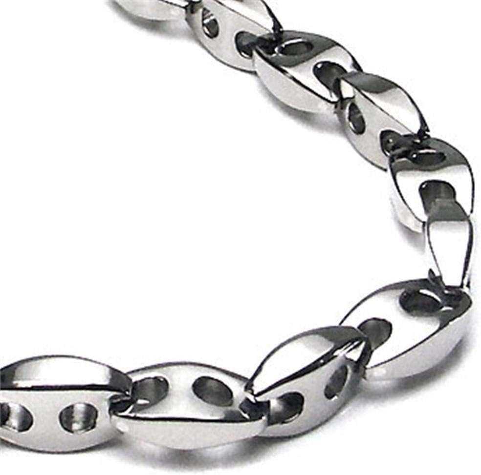 True Titanium Men's 10MM Link Necklace Chain (Length 16" - 40")