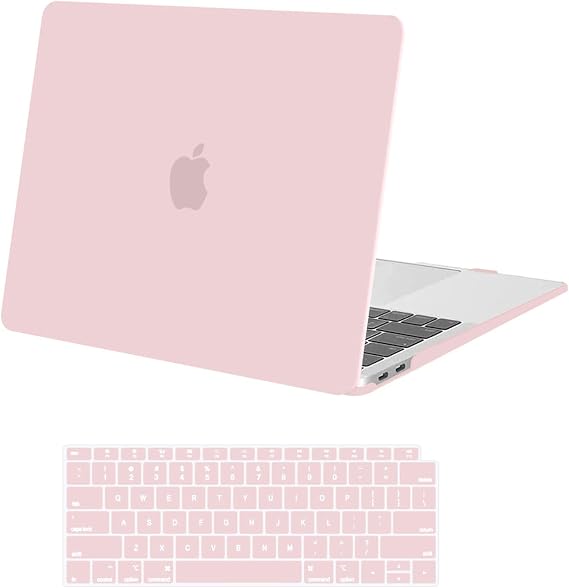 MOSISO Compatible with MacBook Air 13 inch Case M1 2021 2020 2019 2018 | A2337 A2179 A1932 Touch ID,Ultra Thin Protective Hard Shell&Keyboard Cover for MacBook Air 13.3 inch Case M1, Rose Quartz