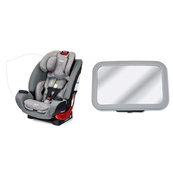 Britax One4Life Convertible Car Seat, 5-120 lbs + Baby Car Mirror for Back Seat View