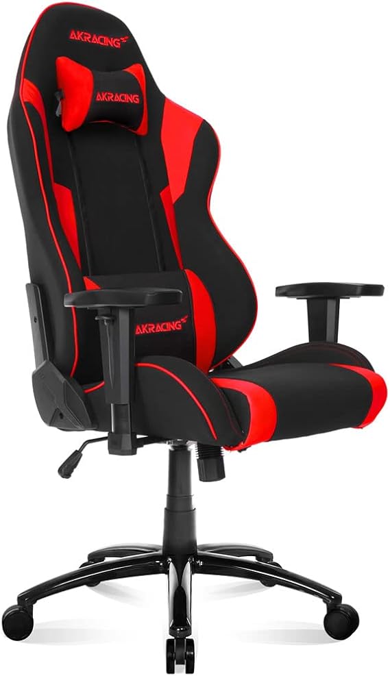 AKRacing Gaming Chair, Desk Chair, Study Desk, Study Chair, Learning Desk, Learning Chair, Red, Wolf, Fabric, 180° Reclining, For Home, Remote Work,