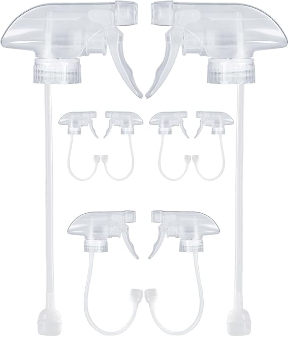 4 Pack 360° Spray Nozzles, Clear, Standard, 8 Pack