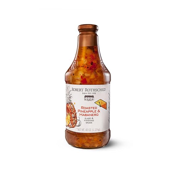 Robert Rothschild Farm Roasted Pineapple & Habanero Gourmet Glaze and Finishing Sauce Sweet and Spicy Marinade, Glaze or Dip (40 Oz (Pack of 1))