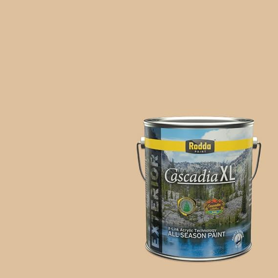 Rodda Paint CASCADIA XL Exterior Satin Paint & Primer in One, 1-Gallon, Caramel Cloud