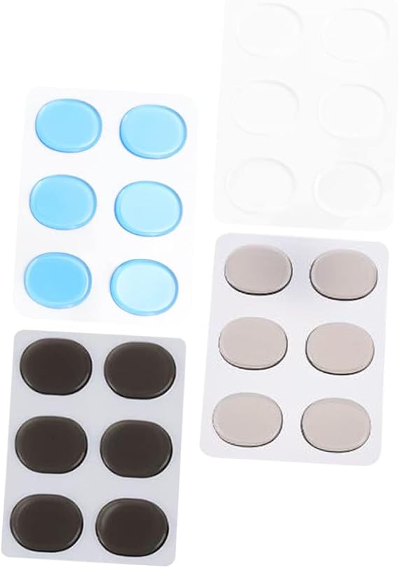 4sheets Silicone Drum Dampeners Self-adhesive Drum Mute Stickers for Transparent Volume Control Overtone Enhancement for Practice and Performance