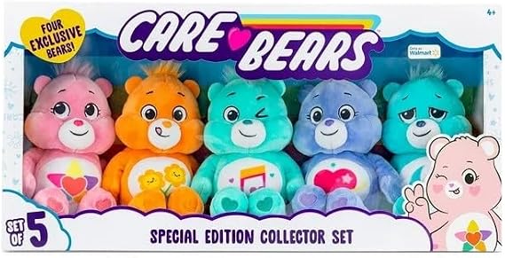 Care Bears Special Edition Collector Set, 6-Inch Plush Assortment, Set of 5, Ages 4 and Up