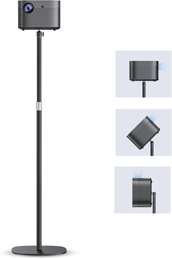 Projector Stand, Universal Floor Mount with Adjustable Height 20''-50'', Compatible with Projector, Camera, Webcam for Home & Office & Outdoor