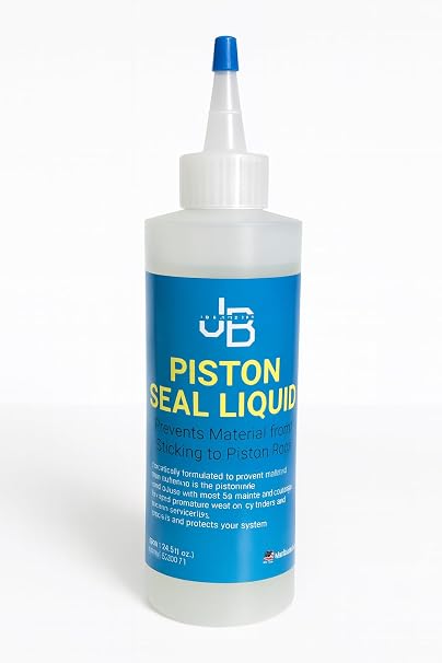 JB Industries Piston Seal Liquid, 8-Ounce Bottle Sprayer Pump Lubricant for Airless Piston Pumps, Anti-Wear Formula Reduces Maintenance and Extends Pump Life