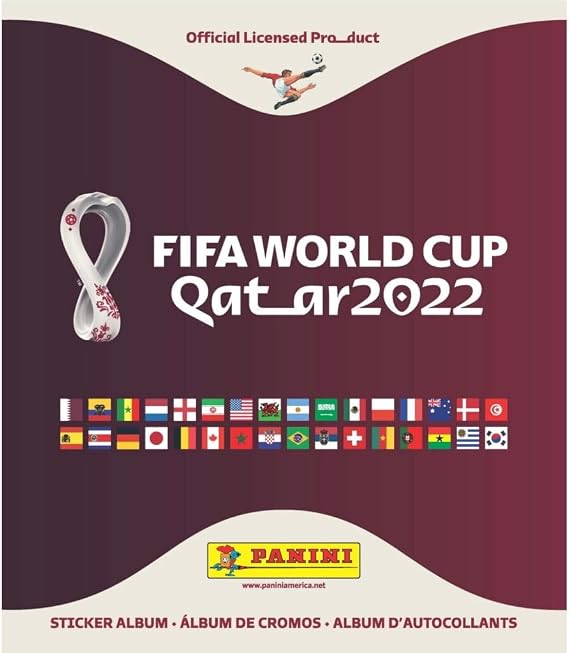 Panini FIFA World Cup Qatar 2022 PANINI Album/Sticker Combo - 1 Softcover Album & 2 Sticker Boxes - 500 Total