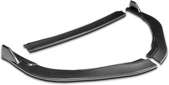 3Pcs Carbon Fiber Sport Style Car Front Bumper Lip Spoiler Splitter Compatible with 16-18 Lexus ES300H ES350