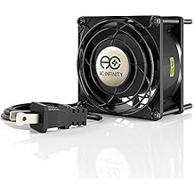 AC Infinity AXIAL 8038, Quiet Muffin Fan, 120V AC 80mm x 38mm Low Speed, UL-Certified for DIY Cooling Ventilation Exhaust Projects
