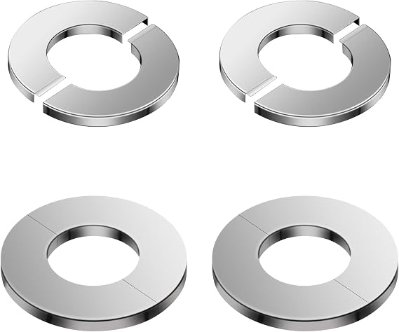 Wall Split Flange, 50mm 2 Pcs Plumbing Cover Plates Stainless Steel Wall Pipe Covers Escutcheon Plate Floor and Ceiling Plate Cover