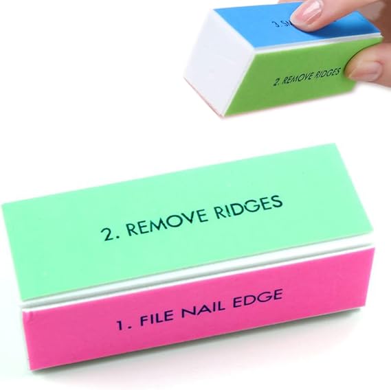 Nail Buffer Professional Nail Buffer Block, Reusable Nail File Buffer Polishing Block, 4 Way Shine File Polish Nail Manicure Tool for Shiny Nails Manicure & Pedicure