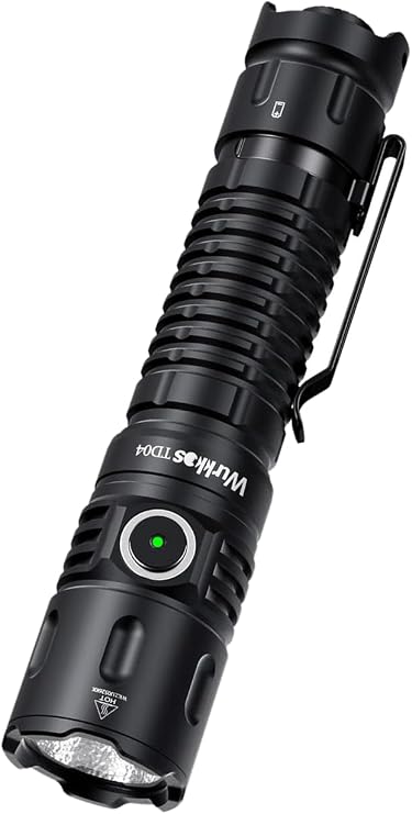 Wurkkos TD04 Tactical Flashlight, 3000 Lumens, USB-C Rechargeable