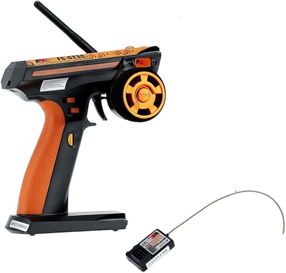 Goolsky Flysky FS-GT3C 2.4G 3CH LCD RC Transmitter & Receiverfor RC Car Boat (Orange)
