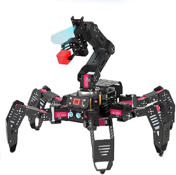 Generic Hexapod AI Robotic Explorer with Vision Arm Pi 4B Powered Robot Kit