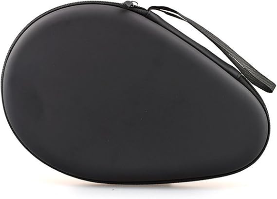 Table Tennis Racket Case EVA Hard Shell Bag,for 2 Paddles and Balls Shockproof Protective Cover(1 Black)