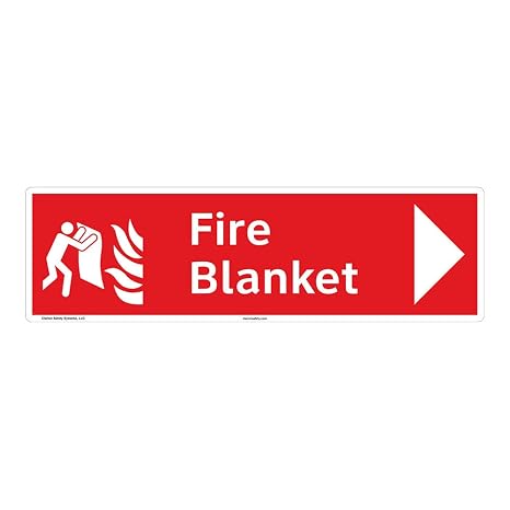 Fire Blanket Sign (F1272-)|Indoor Photoluminescent 17" X 5" |ANSI Signs|Sign for Warehouses, Manufacturing, Medical, Chemical Plant, Fuel Storage, Public Buildings