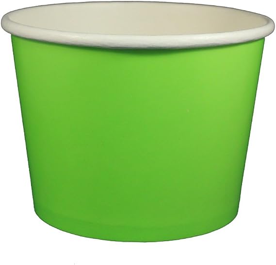 32 oz Yogurt Paper Cups- 600 Count (Aqua Rainbow)