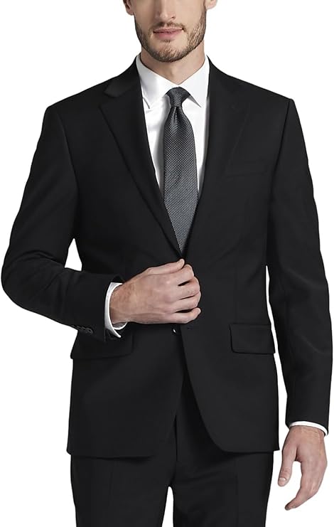 Calvin Klein Men's Slim Fit Suit Separates, Black, 40 Regular
