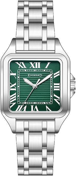 Classic Square Watch for Men Vintage Roman Numeral