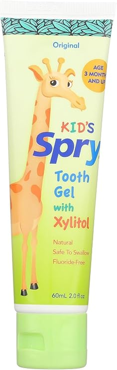 Spry Natural Kids Xylitol Tooth Gel, Original 2 Fl Oz (Pack of 1)