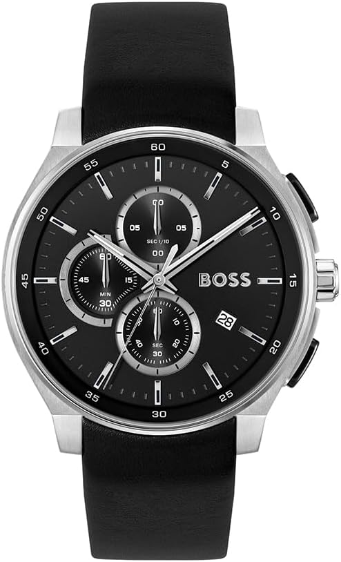 BOSS Chronograph Quarz Uhr für Herren Kollektion Peak 2.0 mit Edelstahl- oder Lederarmband
