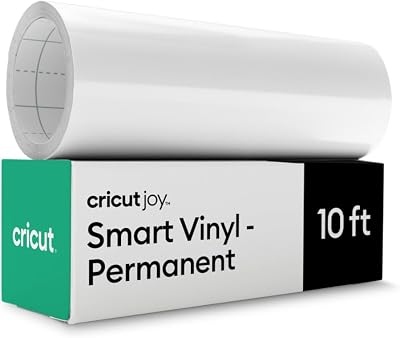 Cricut Smart Permanent Vinyl for Joy Machine, White 5.5in x 10ft roll - Matless Cutting for Long cuts