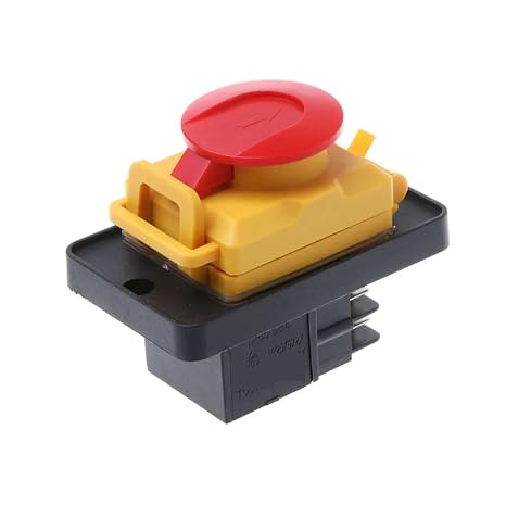KJD12 250V 4-Pin Start Stop No Volt Release Push Button Switch NVR Common to Woodshop and Metalwork Machines