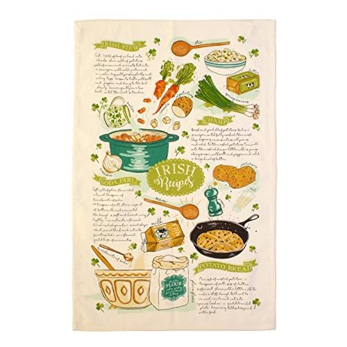 Ulster Weavers Irish Tea Towel - 100% Cotton, Durable & Machine Washable, Eco-friendly Design, Ideal Size, Irish Recipes, Green