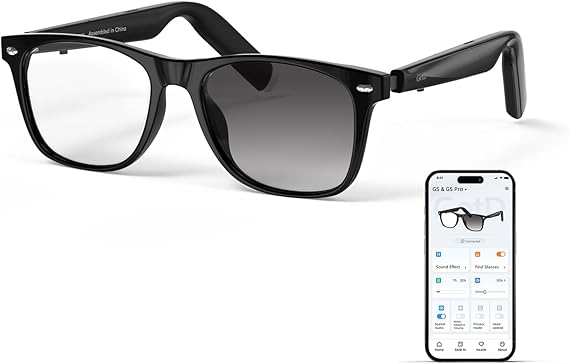 GetD AI Glasses, Smart Glasses Powered by ChatGPT, Real-Time AI Translation | Photochromic lens, AI translation in 145 languages, Handsfree calls, Immersive audio, Holds AI conversations