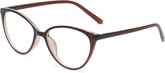 LJCZKA Blue Light Blocking Glasses for Women Cat Eye Anti Blue Light Glasses Cateye Computer Anti Eyestrain Eyeglasses