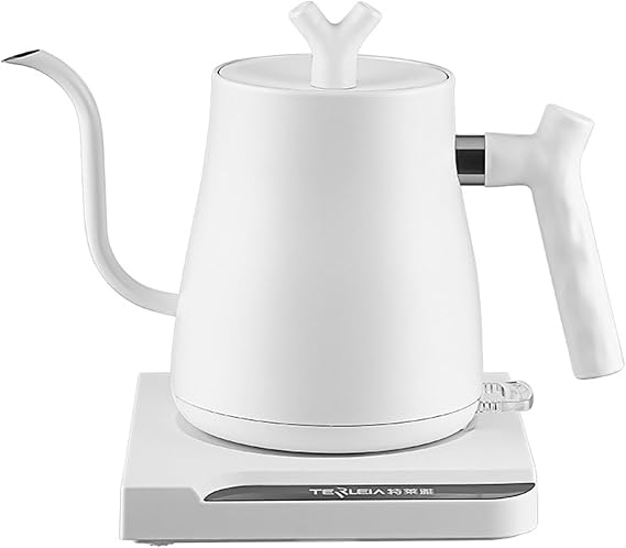 Electric Gooseneck Kettle,Quick Heating Electric Kettle,Heating Pour Over Kettle,1L Stainless Steel Inner With Leak Proof Design,Auto Shut off for Boiling A