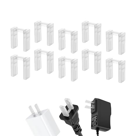 10Pcs Phone Charger Plug Cover 2 Pin Power Plug Power Inlet Cover,Outlet Baby Proof Cover US Standard Wall USB Charger Adapter Accessories Attachments Anti Rust,Not fit for 2-Core Asymmetrical Plugs