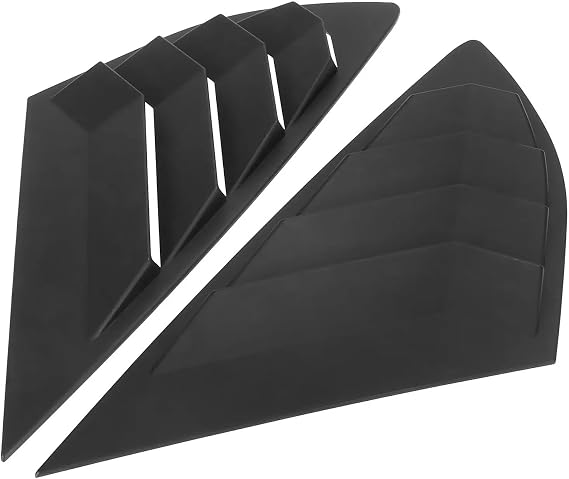 Car Rear Window Shutter Cover 1 Pair Car Rear Side Vent Window Scoop Louvers Shutter Cover Fit For Ford Mondeo Fusion 2013-2021 Rear Side Window Louvers(Matte Black)