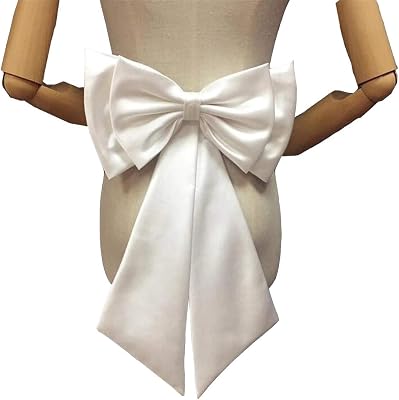 Womens Seperate Satin Bow Wedding Dress Knots Removeable Bride Dresses