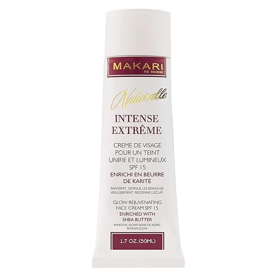 Makari Naturalle Intense Extreme Brightening Face Cream (1.7 oz) | Anti-Aging and Brightening Treatment for Acne Scars, Stretch Marks and Wrinkles | Moisturizer for Dry Skin with Shea Butter and SPF 16