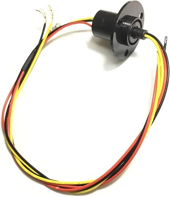 Taidacent 3 Wires 10A Electrical Slip Ring Rotary Electrical Contact 600VDCAC 250RPM