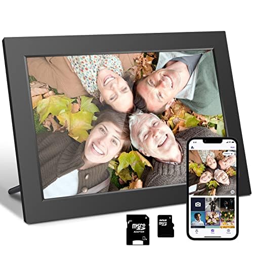 10.1 Inch WiFi Digital Picture Frame, Digital Photo Frame with 32GB SD Card, Unlimited Account Connection, IPS HD Touch Screen - Gift for Friends and Family