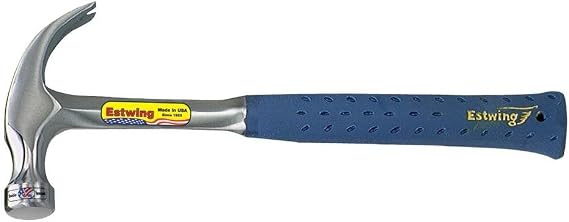 Estwing E3-12C Claw Hammer, Smooth Face, 12-Ounce, Vinyl Shock Reduction Grip, 11-Inch