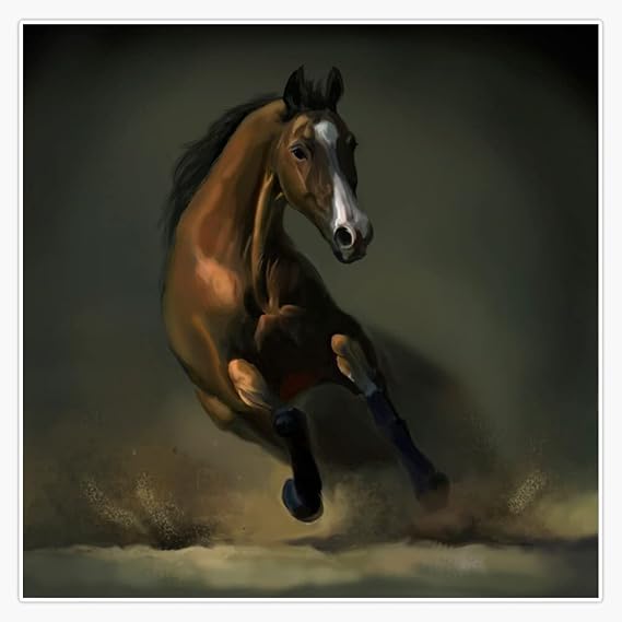 Horse Vinyl Decal Wall Laptop Bumper Sticker 5in(RDB-USA-STICKERS-0999)