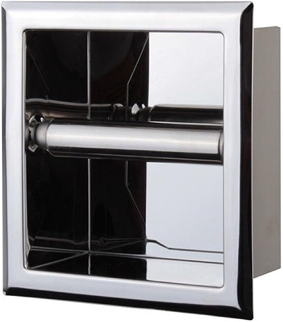 Chrome steel Recessed Toilet Paper Holder