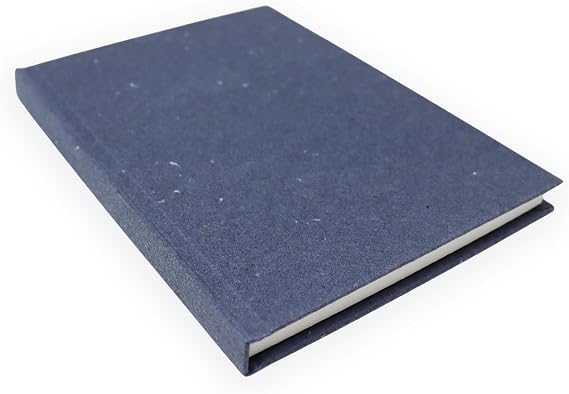 Artway Denim Recycled Sketchbook A5 Portrait - 40 Pages (80 Sides) 200gsm Cotton Rag Paper - Recycled Denim Hardback Drawing Pad for Urban Sketching & Illustration