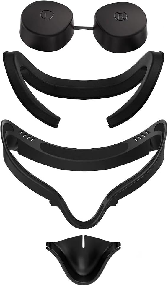 VR Facial Interface &amp; Face Cover Pad for Oculus Quest 2,Sweat-Proof PU Foam Cushion Replacement Pads - VR Accessories for Meta Quest 2