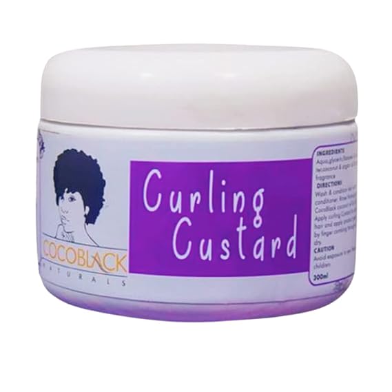 Coco Black Naturals Curling Custard Ghana Coily Kinky Type 4c Hair (12 Fl Oz)