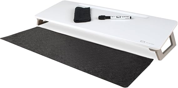 Quartet Dry Erase White Board, Magnetic Desktop Computer Pad for Notetaking, 21" x 7-3/4 Whiteboard, 1 Dry Erase Marker and Keyboard Pad, White Surface (Q090F01-R)