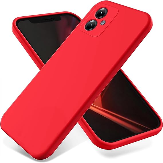 for Motorola G54 5G Phone Case, Moto G54 Case, Premium Soft Liquid Silicone Rubber for Women Men, Full Body Protection Shockproof Protection Anti-Scratch Case - Red
