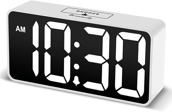 DreamSky Small Digital Alarm Clock for Bedroom with Large Big Numbers