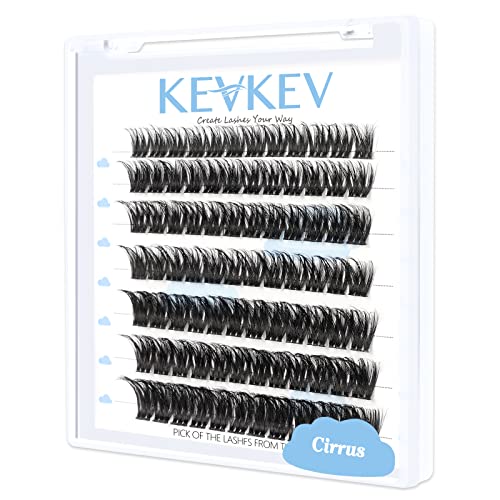 Lash Clusters 84 Pcs Cluster Lashes Eyelash Clusters DIY Cluster Eyelash Extensions Individual Lashes that Look Like Eyelash Extensions Natural Look Thin Band & Soft Cirrus,D-12