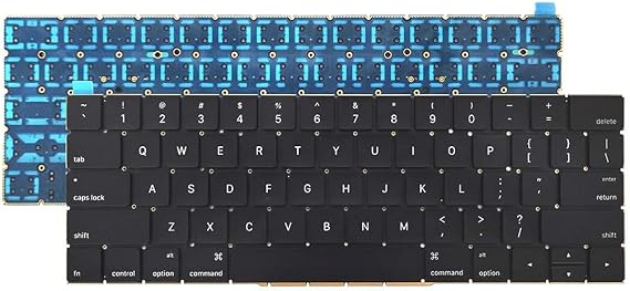 Keyboard US Layout Replacement for MacBook Pro Retina Display (Touch Bar) Late 2016-Mid 2017 13-inch A1706 15-inch A1707